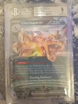 POKEMON BLACK STAR PROMO #196 CHARIZARD EX JUMBO BGS 9 MINT PSA OVERSIZED - Image 5