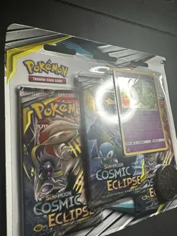 2019 POKEMON SUN & MOON COSMIC ECLIPSE 3 PACK W/ CELEBI SM224 SEALED BLISTER G - Image 2