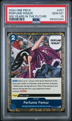 2024 One Piece 500 Years in the Future Perfume Femur PSA 10 GEM RARE #057 MEDUSA - Image 1