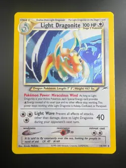 Light Dragonite - 14/105 - Pokemon Neo Destiny Unlimited Holo Rare Card WOTC NM - Image 1