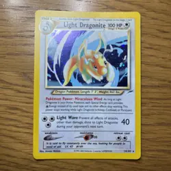 Pokemon TCG Light Dragonite Neo Destiny Holo Card 14/105 Unlimited Rare - Image 1