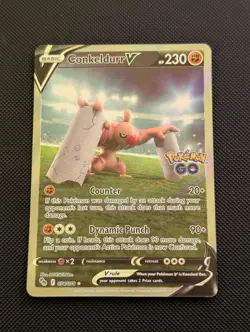 Conkeldurr V (Alternate Full Art) Pokemon Go 074/078 Holo Ultra Rare Pokemon TCG - Image 1