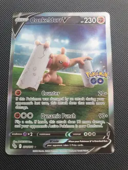 Pokemon TCG Conkeldurr V (Alternate Full Art) Pokemon Go 074/078 Holo Ultra Rare - Image 1