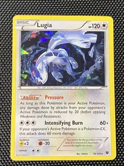 Lugia 78/124 Fates Cracked Ice Holo Fates Collide 2016 Pokemon TCG LP/NM - Image 1