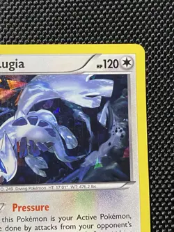 Lugia 78/124 Fates Cracked Ice Holo Fates Collide 2016 Pokemon TCG LP/NM - Image 3