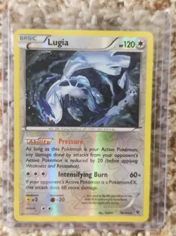 Pokemon TCG Lugia 78/124 Fates Collide Cracked Ice Holo Rare Card English LP - Image 1