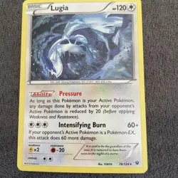 Pokemon TCG Lugia Fates Collide 78/124 Exclusive Cracked Ice Holo LP To NM - Image 1