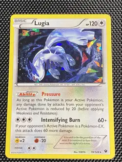 Pokemon TCG Lugia Fates Collide 78/124 Exclusive Cracked Ice Holo Rare LP - Image 1