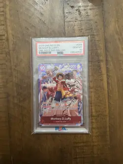 One Piece Day Dallas Promo Monkey D. Luffy ST10-006 PSA 10 - Image 1