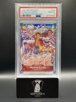 Monkey.D.Luffy (One Piece Day Dallas 2025) ST10-006 PSA 10 - Image 1
