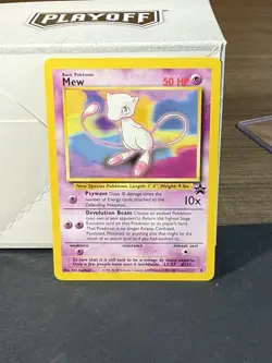 Mew 151 Black Star Promo #8 2000 Vintage WOTC Pokemon TCG Non-Holo Card LP - Image 1