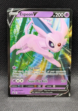 Espeon V SWSH201 Ultra Rare Black Star Promo Pokemon Card Near Mint - Image 1