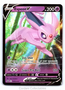Espeon V SWSH201 - SWSH Black Star Promo - Pokemon Card - Near Mint - Image 1