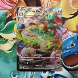 Pokemon TCG Snorlax VMAX Holo Ultra Rare Sword & Shield Base Set 142/202 NM/ - Image 1