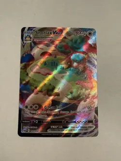 Pokemon TCG Snorlax VMAX Holo Ultra Rare Sword & Shield Base Set 142/202 - Image 1