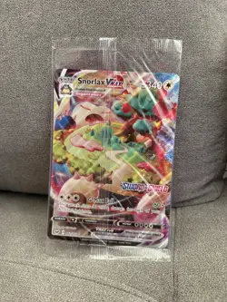 Pokemon TCG~Snorlax VMAX [Sword&Shield Stamped GameStop Exclusive 142/202] Jumbo - Image 1