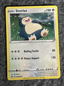 Snorlax - Promo SWSH: Sword & Shield Promo Cards SWSH032 Holo Rare - NM - Image 1