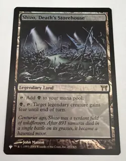 Shizo, Death's Storehouse - Foil - Rare Land MB1 MTG card - Near Mint Condition - Image 1