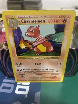 Charmeleon 24/102 Shadowless Base Set Vintage WOTC Pokemon Card LP-MP - Image 1