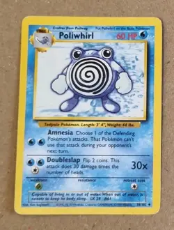 Pokemon TCG Poliwhirl 38/102 Base Set Regular Unlimited Uncommon Card WOTC 1999 - Image 1