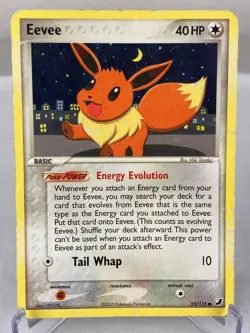 Eevee 55/115 - EX Unseen Forces Pokemon Card - Heavily Played - Image 1