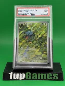 PSA 9 Bulbasaur 166/165 MEW EN-151 Illustration Rare Pokemon Card - Image 1
