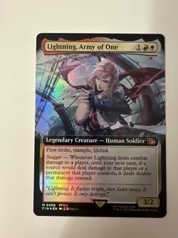 Lightning, Army of One (Borderless) (Foil) Final Fantasy Magic: The Gathering - Image 1