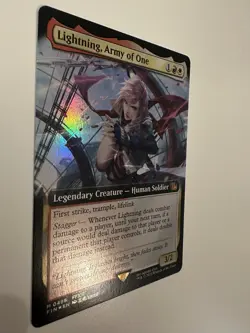 Lightning, Army of One (Borderless) (Foil) Final Fantasy Magic: The Gathering - Image 2