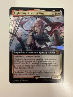 Lightning, Army of One (Borderless) (Foil) Final Fantasy Magic: The Gathering - Image 4