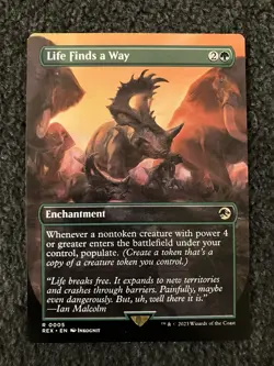 Magic MTG - Life Finds a Way (Borderless) - Universes Beyond: Jurassic Park - Image 1