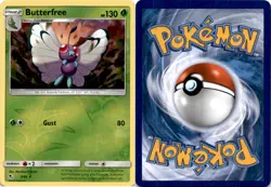 2019 Pokemon, Hidden Fates, #3/68 Butterfree, Reverse Holo Rare - Image 1