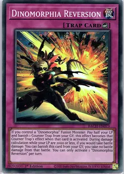 Dinomorphia Reversion BACH-EN073 Battle of Chaos - Yu Gi Oh Card - NM - Image 1