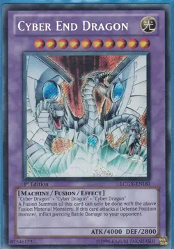 Yu-Gi-Oh! Cyber End Dragon LCGX-EN181 1st Ed Secret Rare NEAR MINT Format Edison - Image 1