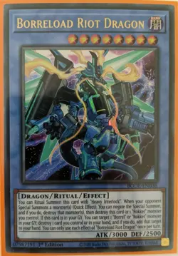 YuGiOh Borreload Riot Dragon Ultra Rare 1st Edition BODE-EN036 NM - Image 1