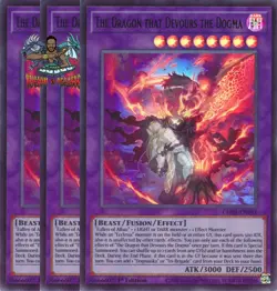 Yugioh! 3x The Dragon that Devours the Dogma CH01-EN041 Ultra Rare 1st Ed NM - Image 1