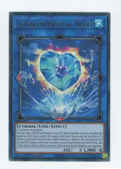 Yugioh G Golem Crystal Heart BLCR-EN042 Ultra Rare 1st Mint Cond x3 - Image 1