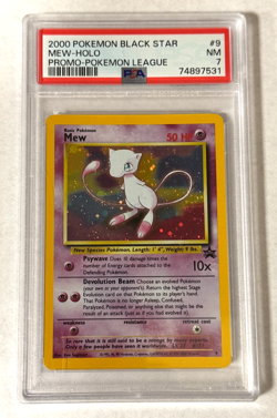 Mew Holo Black Star Promo League PSA 7 NM 2000 Pokemon #9 - Image 1