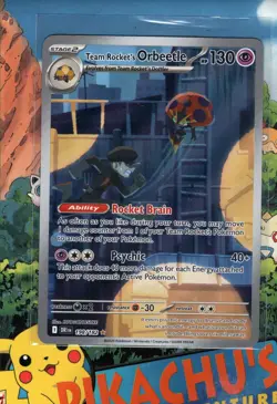 Pokemon TCG Team Rocket's Orbeetle 198/182 Sv10: Destined Rivals Holo NM/M - Image 1