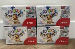 x4 Pokemon TCG Prismatic Evolutions Costco ETB with Booster Bundle New Sealed ✅ - Image 1