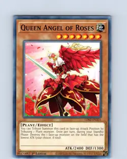 Yu-Gi-Oh TCG Queen Angel Of Roses LDS2-EN101 1st Edition Regular Common Card NM - Image 1