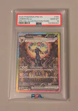 Pokemon TCG Prismatic Evolutions Umbreon EX Card 161/131 Sir PSA 10 GEM MT - Image 1