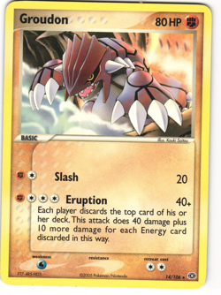 Groudon Rare Pokemon TCG EX Emerald 14/106 LP - Image 1