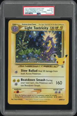 2021 POKEMON SWSH BLACK STAR PROMO #137 LIGHT TOXTRICITY-HOLO PSA 10 - Image 1