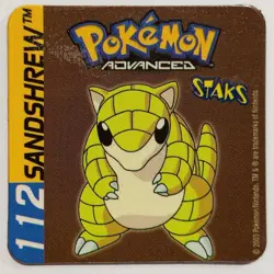 POKEMON Advanced Staks - Panini 2003 / n. 112 SANDSHREW / Carta Magnetica - Image 1