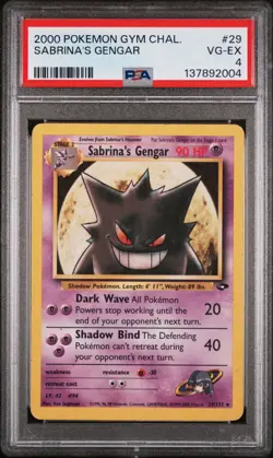 2000 POKEMON GYM CHALLENGE #29 SABRINA'S GENGAR PSA 4 - Image 1