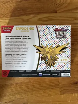 Pokemon TCG Scarlet & Violet 151 Zapdos EX Collection Box Sealed NEW - Image 2