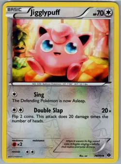 Jigglypuff 78/99 Uncommon Next Destinies Pokemon Reverse Holo NM - Image 1