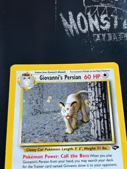 POKEMON GIOVANNI'S PERSIAN 8/132 HOLO RARE GYM CHALLENGE - Image 3
