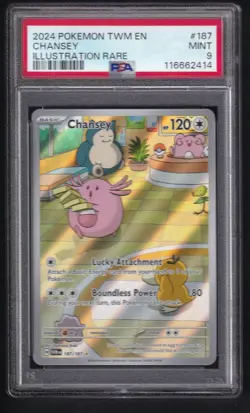 Pokemon - Twilight Masquerade 2024 - Chansey 187/167 - PSA 9 - Image 1
