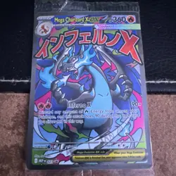SEALED Mega Charizard X EX MEP 23 UPC Black Star Promo Pokemon TCG Card - Image 1